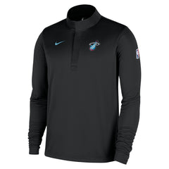 Black Miami Heat 2025/26 City Edition Remix Authentic Coaches Dri-FIT Half-Zip Top | NBA
