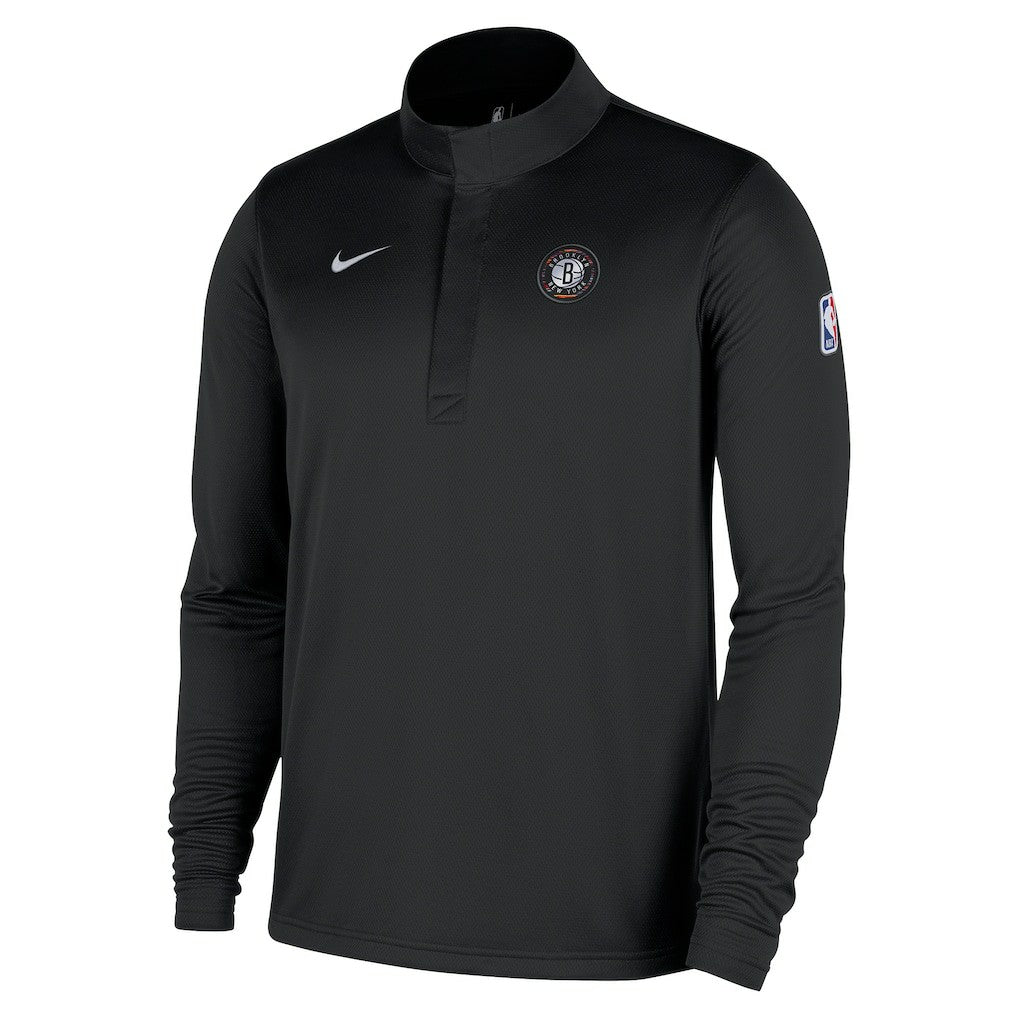 Black Brooklyn Nets 2025/26 City Edition Remix Authentic Coaches Dri-FIT Half-Zip Top | NBA