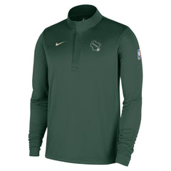 Hunter Green Milwaukee Bucks 2025/26 City Edition Remix Authentic Coaches Dri-FIT Half-Zip Top | NBA