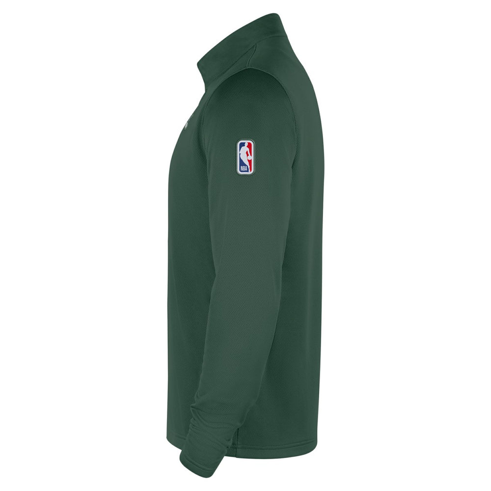 Hunter Green Milwaukee Bucks 2025/26 City Edition Remix Authentic Coaches Dri-FIT Half-Zip Top | NBA