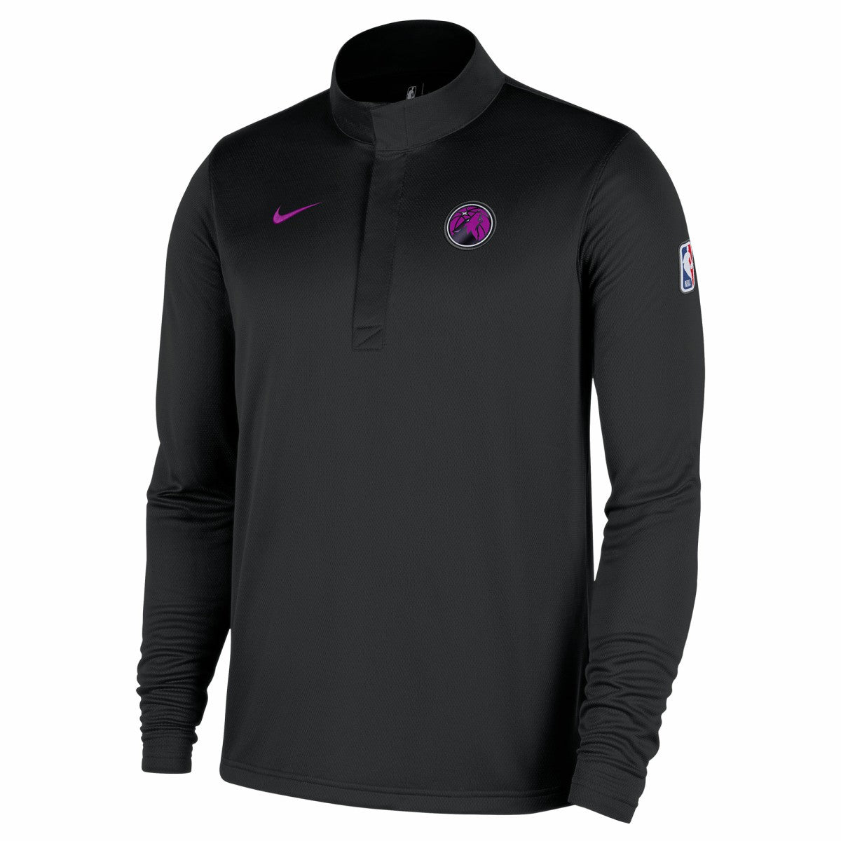 Black Minnesota Timberwolves 2025/26 City Edition Remix Authentic Coaches Dri-FIT Half-Zip Pullover | NBA