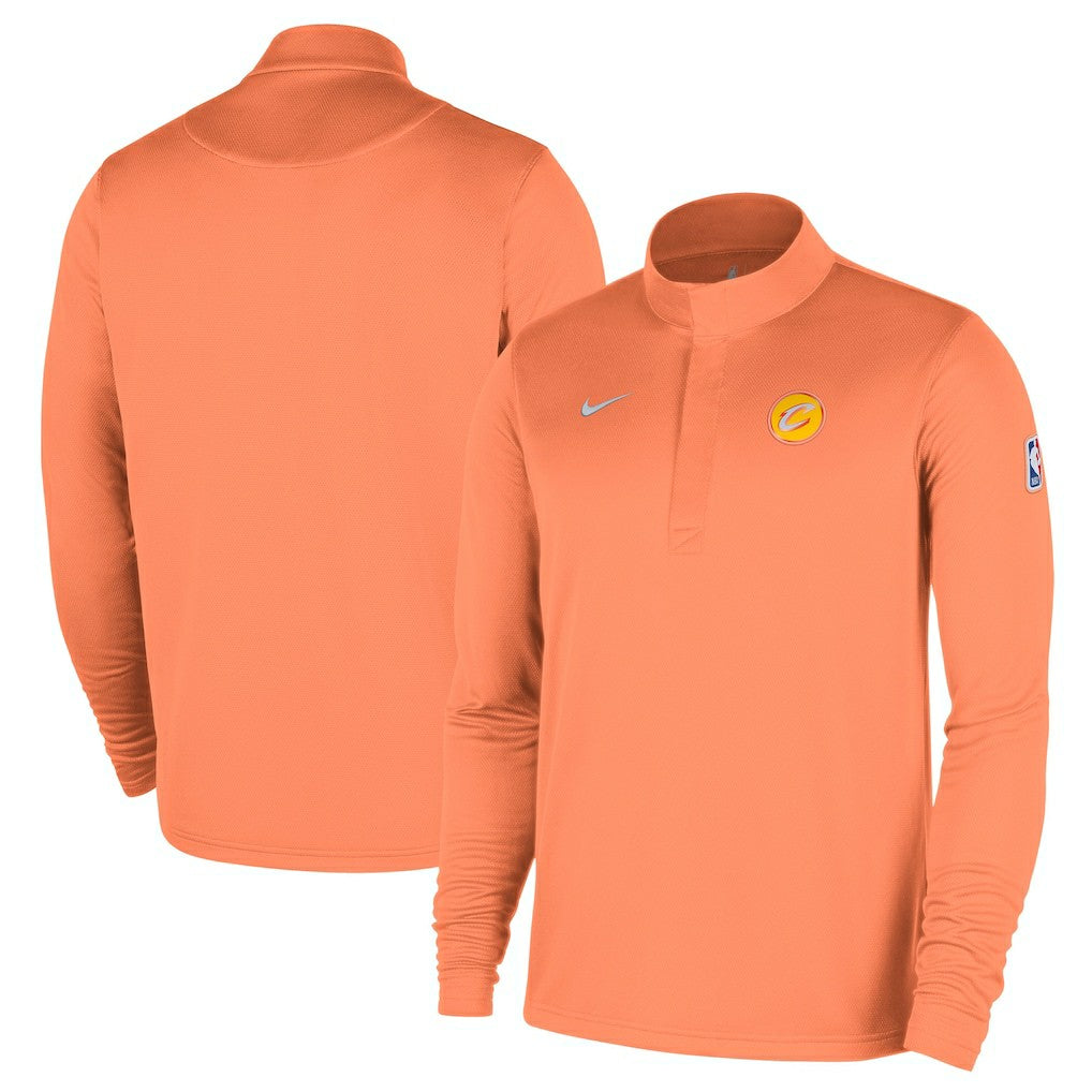 Orange Cleveland Cavaliers 2025/26 City Edition Remix Authentic Coaches Dri-FIT Half-Zip Pullover sale | NBA