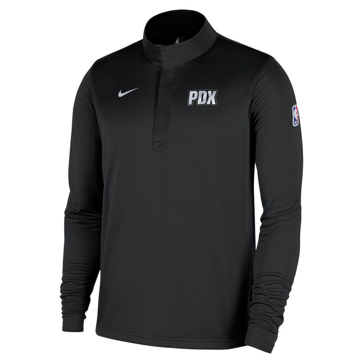 Black Portland Trail Blazers 2025/26 City Edition Remix Authentic Coaches Dri-FIT Half-Zip Top | NBA