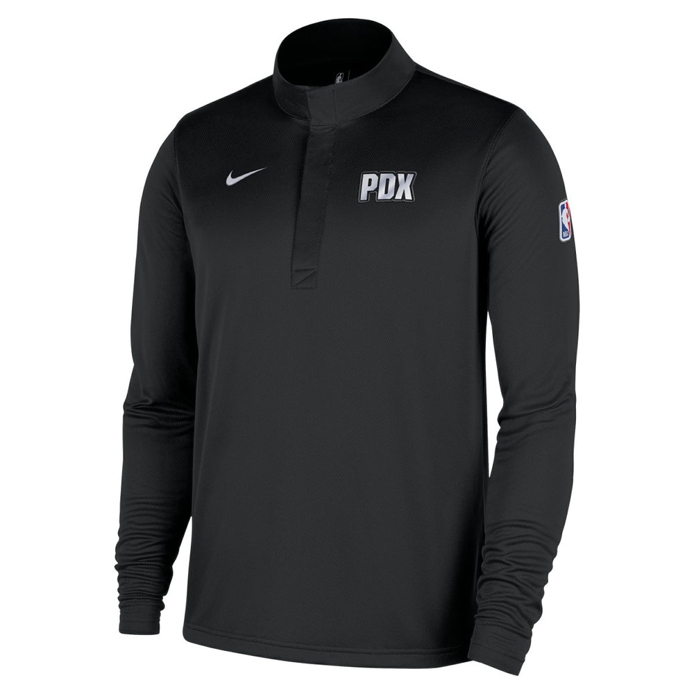 Black Portland Trail Blazers 2025/26 City Edition Remix Authentic Coaches Dri-FIT Half-Zip Top | NBA