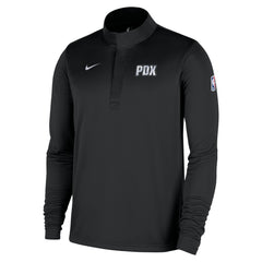 Black Portland Trail Blazers 2025/26 City Edition Remix Authentic Coaches Dri-FIT Half-Zip Top | NBA