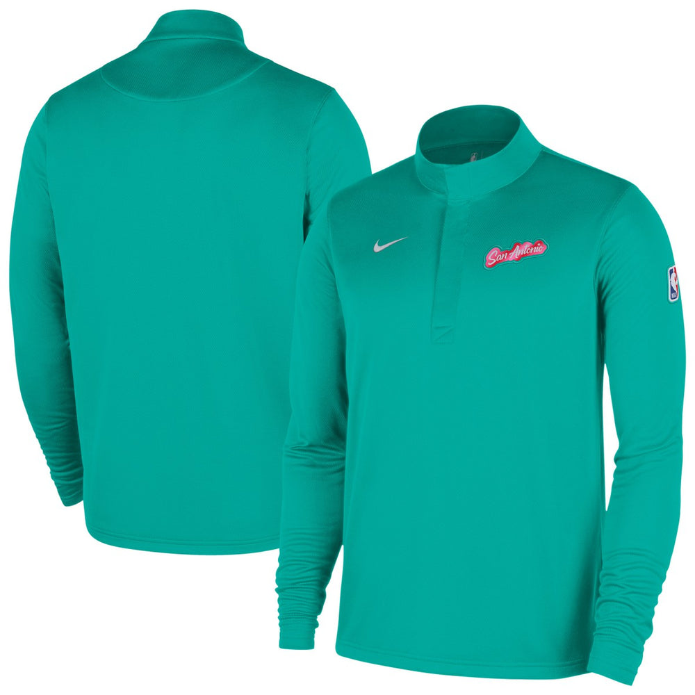 Green San Antonio Spurs 2025/26 City Edition Remix Authentic Coaches Dri-FIT Half-Zip Top | NBA