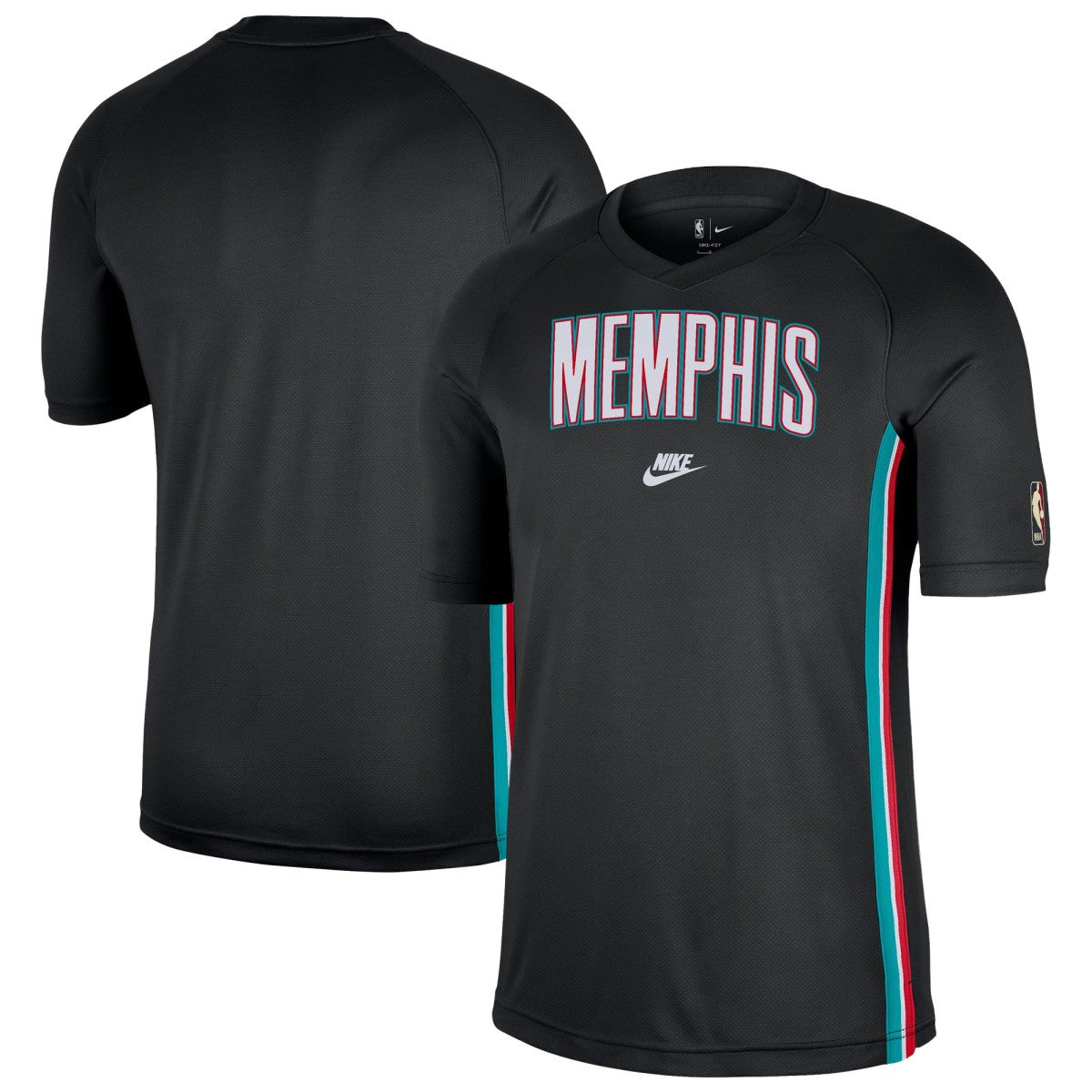 Black Memphis Grizzlies Classic Edition Hardwood Classics Authentic Game Shooting Dri-FIT Raglan T-Shirt | NBA