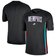 Black Memphis Grizzlies Classic Edition Hardwood Classics Authentic Game Shooting Dri-FIT Raglan T-Shirt | NBA