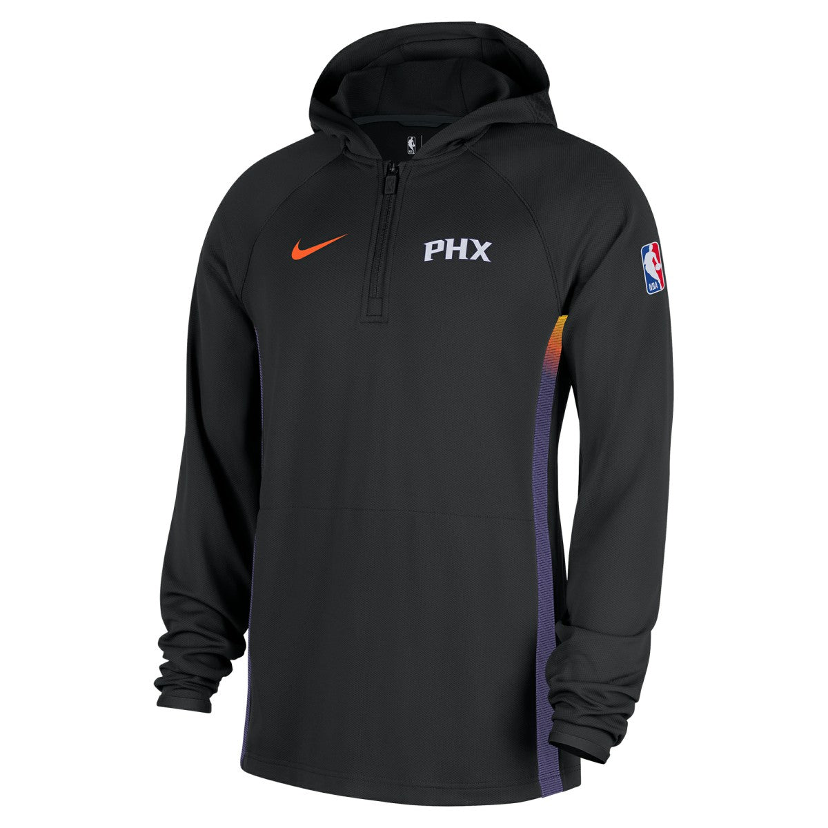 Black Phoenix Suns 2025/26 City Edition Remix Authentic On-Court Quarter-Zip Dri-FIT Hooded Jacket | NBA