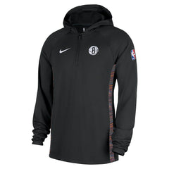 Black Brooklyn Nets 2025/26 City Edition Remix Authentic On-Court Quarter-Zip Dri-FIT Hooded Jacket | NBA
