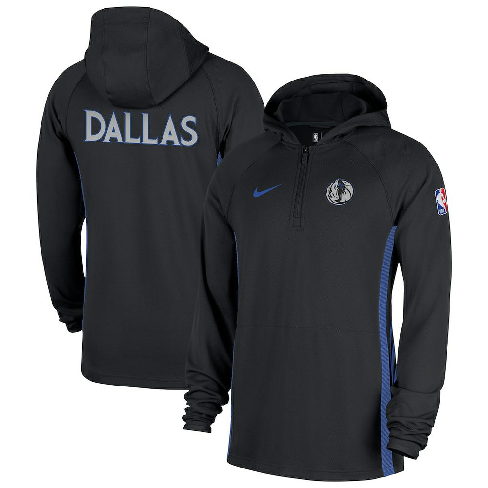 Black Dallas Mavericks 2025/26 City Edition Remix Authentic On-Court Quarter-Zip Dri-FIT Hooded Jacket sale | NBA