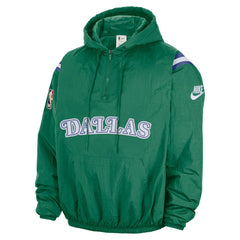 Green Dallas Mavericks Hardwood Classics Therma-FIT Half-Zip Hooded Windbreaker sale | NBA