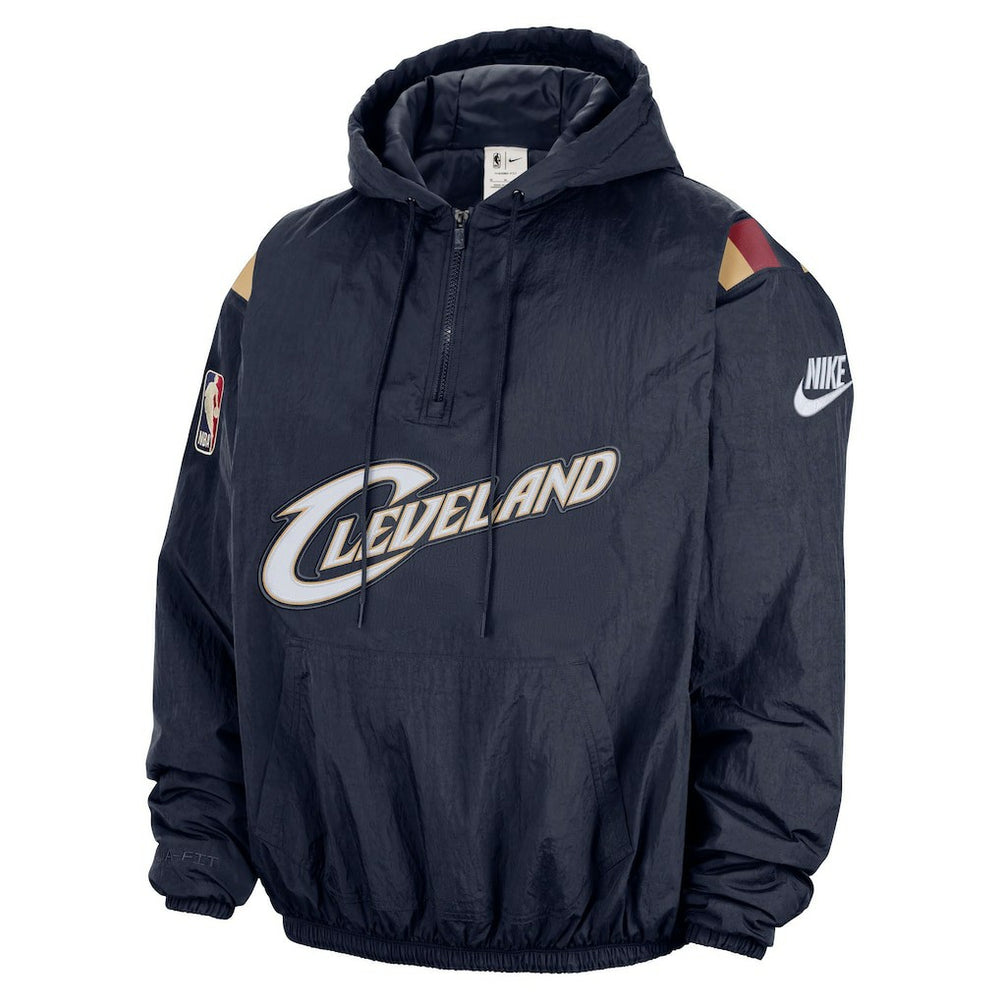 Navy Cleveland Cavaliers Hardwood Classics Therma-FIT Half-Zip Hooded Windbreaker sale | NBA