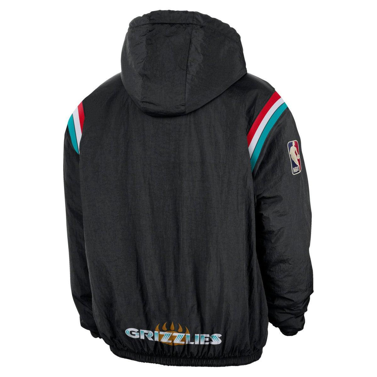 Black Memphis Grizzlies Hardwood Classics Therma-FIT Half-Zip Hooded Windbreaker | NBA