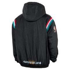 Black Memphis Grizzlies Hardwood Classics Therma-FIT Half-Zip Hooded Windbreaker | NBA