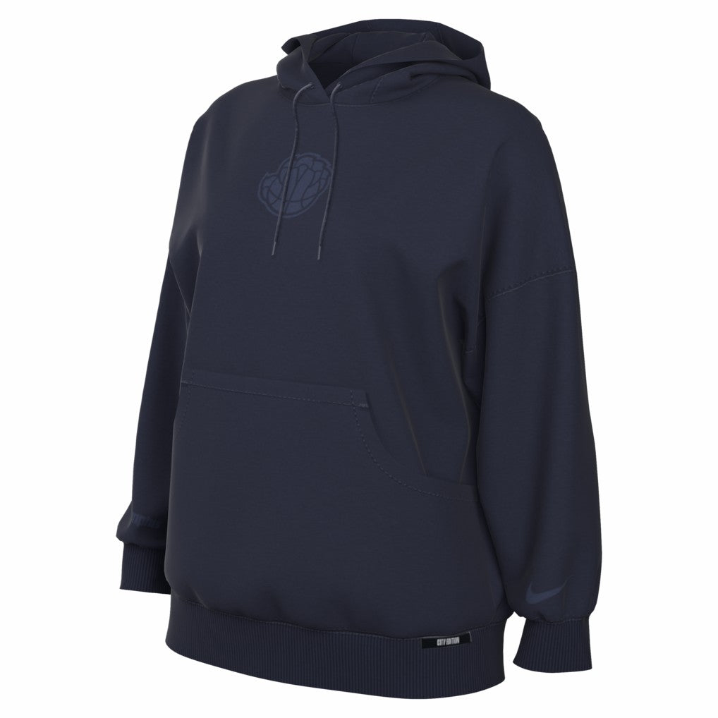 Navy Memphis Grizzlies Women's 2025/26 City Edition Remix Premium Fleece Hoodie | NBA