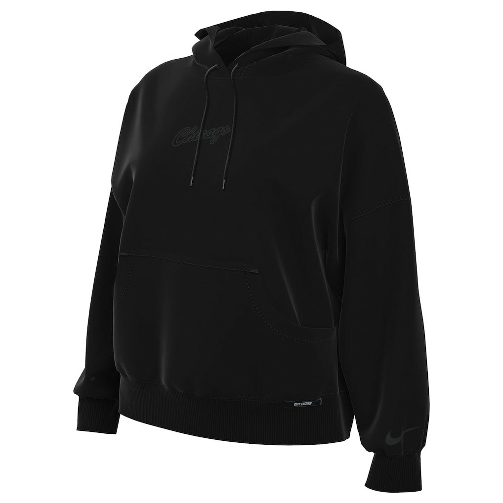 Black Chicago Bulls Women's 2025/26 City Edition Remix Premium Fleece Hoodie | NBA