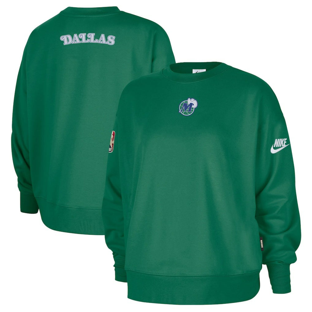 Green Dallas Mavericks Women's Classic Edition Hardwood Classics Premium Phoenix Fleece Sweatshirt sale | NBA