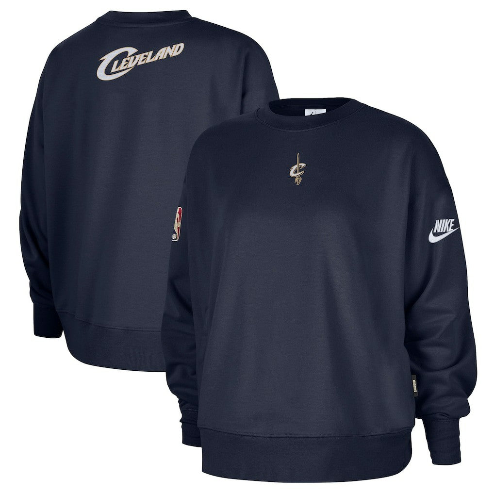 Navy Cleveland Cavaliers Women's Classic Edition Hardwood Classics Premium Phoenix Fleece Sweatshirt sale | NBA