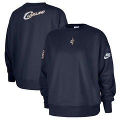 Navy Cleveland Cavaliers Women's Classic Edition Hardwood Classics Premium Phoenix Fleece Sweatshirt sale | NBA