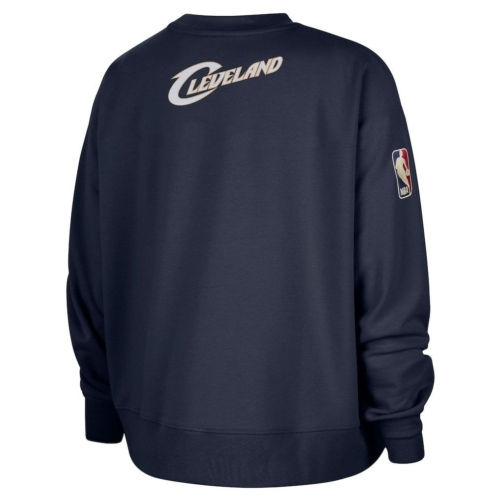 Navy Cleveland Cavaliers Women's Classic Edition Hardwood Classics Premium Phoenix Fleece Sweatshirt sale | NBA