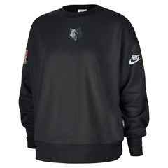 Black Minnesota Timberwolves Women's Classic Edition Hardwood Classics Premium Phoenix Fleece Sweatshirt | NBA