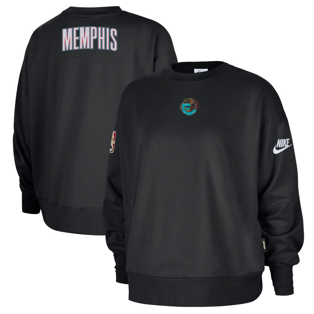 Black Memphis Grizzlies Women's Classic Edition Hardwood Classics Premium Phoenix Fleece Sweatshirt | NBA