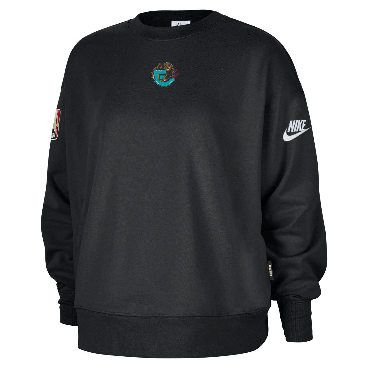 Black Memphis Grizzlies Women's Classic Edition Hardwood Classics Premium Phoenix Fleece Sweatshirt | NBA