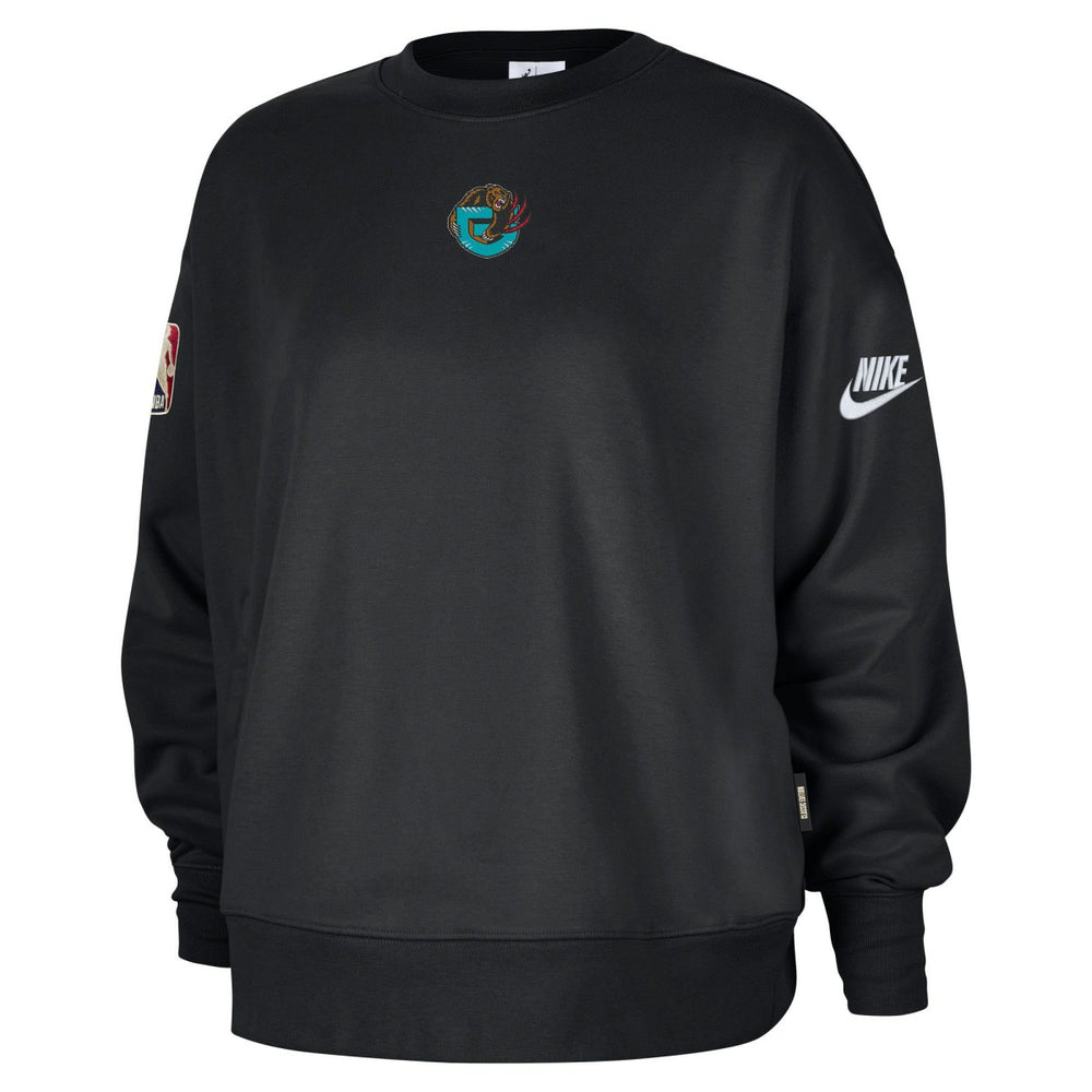 Black Memphis Grizzlies Women's Classic Edition Hardwood Classics Premium Phoenix Fleece Sweatshirt | NBA