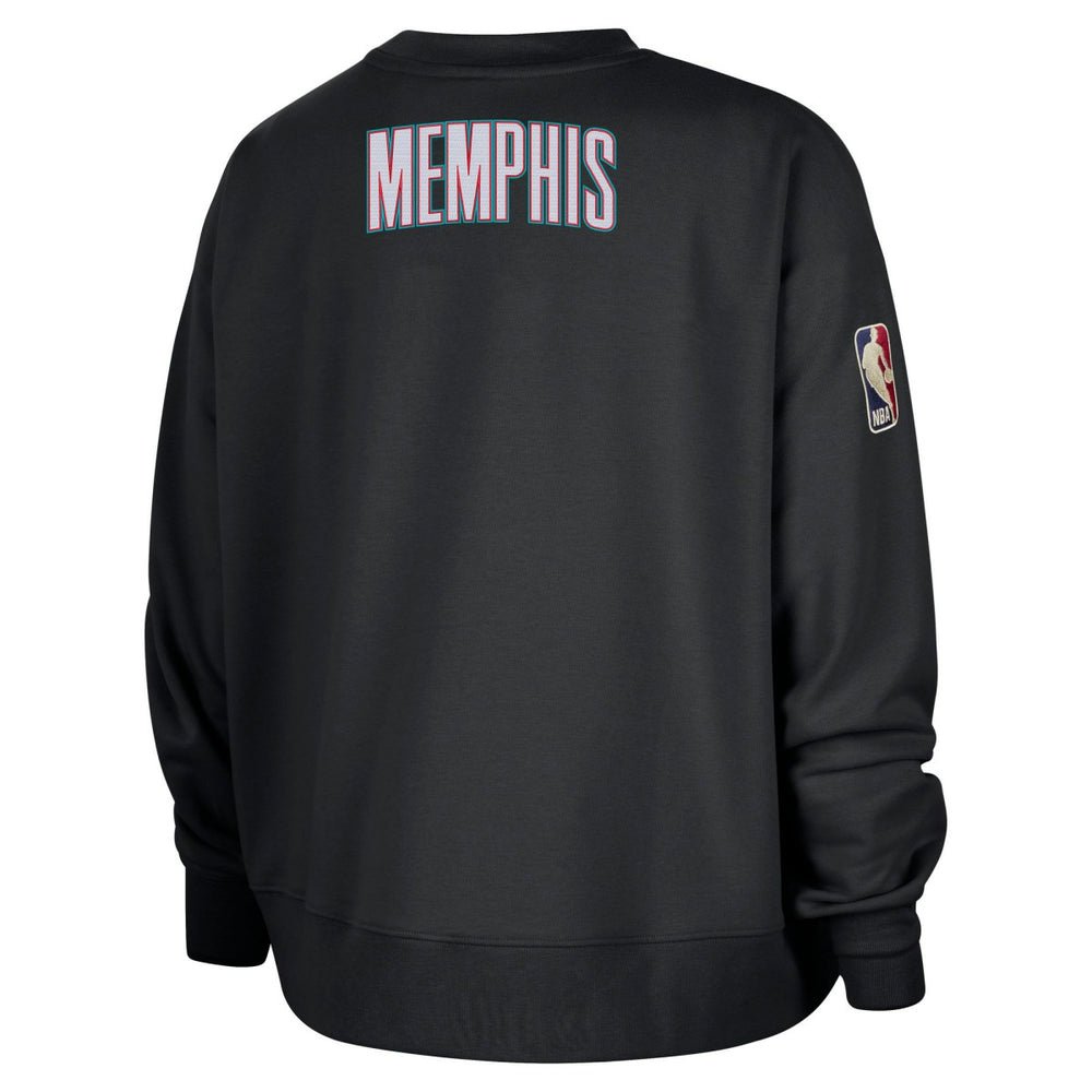 Black Memphis Grizzlies Women's Classic Edition Hardwood Classics Premium Phoenix Fleece Sweatshirt | NBA
