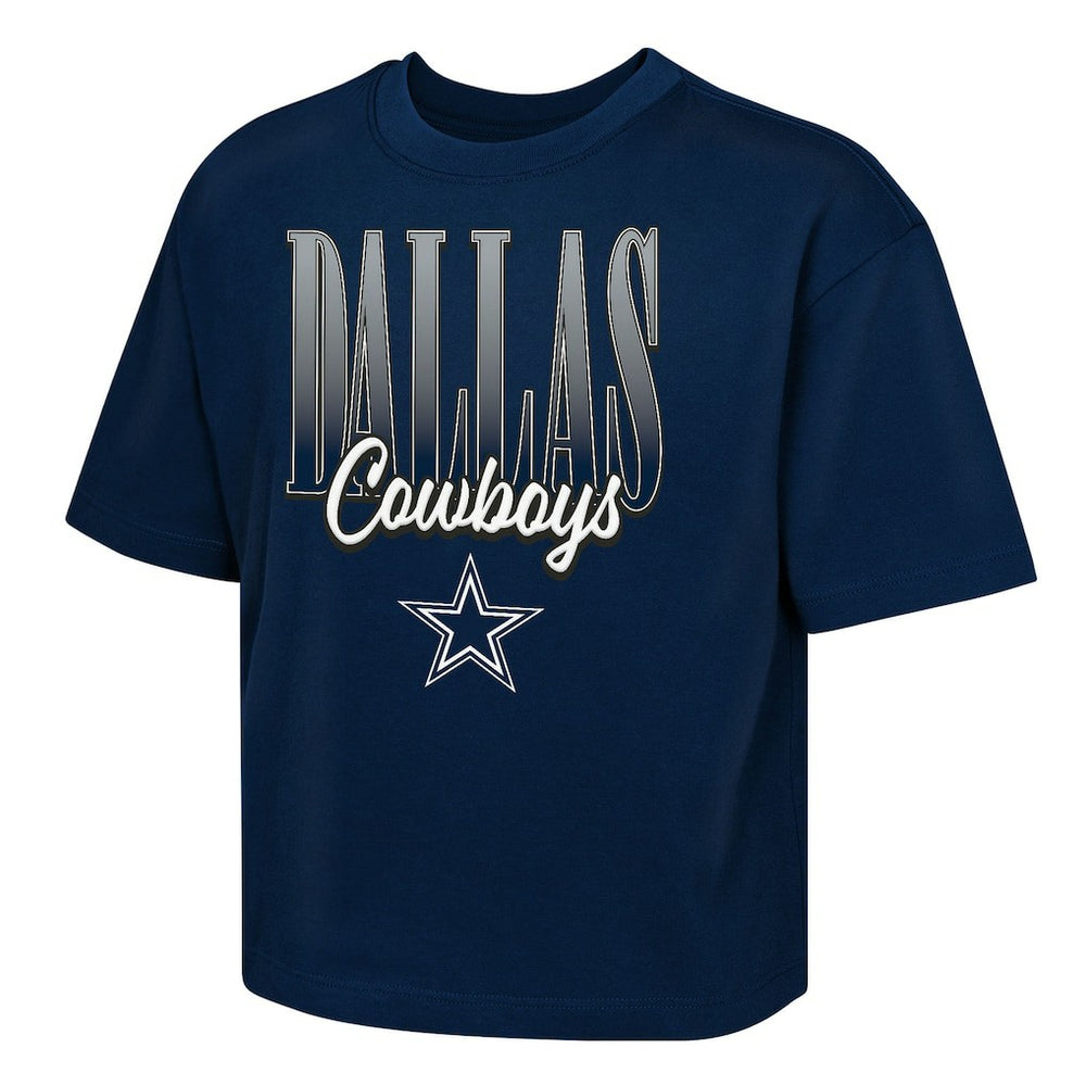 Dallas Cowboys Outerstuff Girls Youth Big City Boxy T-Shirt | NFL New