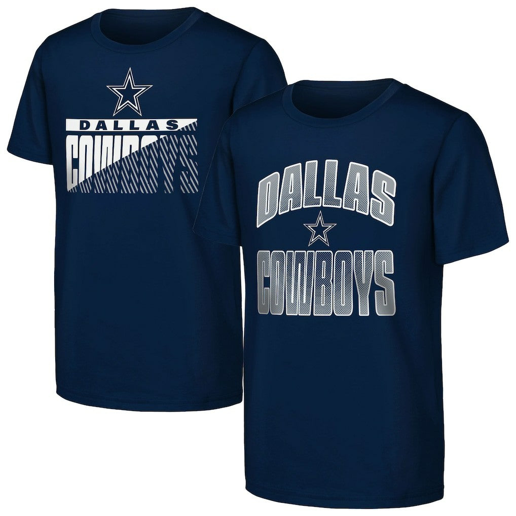 Dallas Cowboys Outerstuff Youth Never Quit 2-Pack T-Shirt Set | NFL New