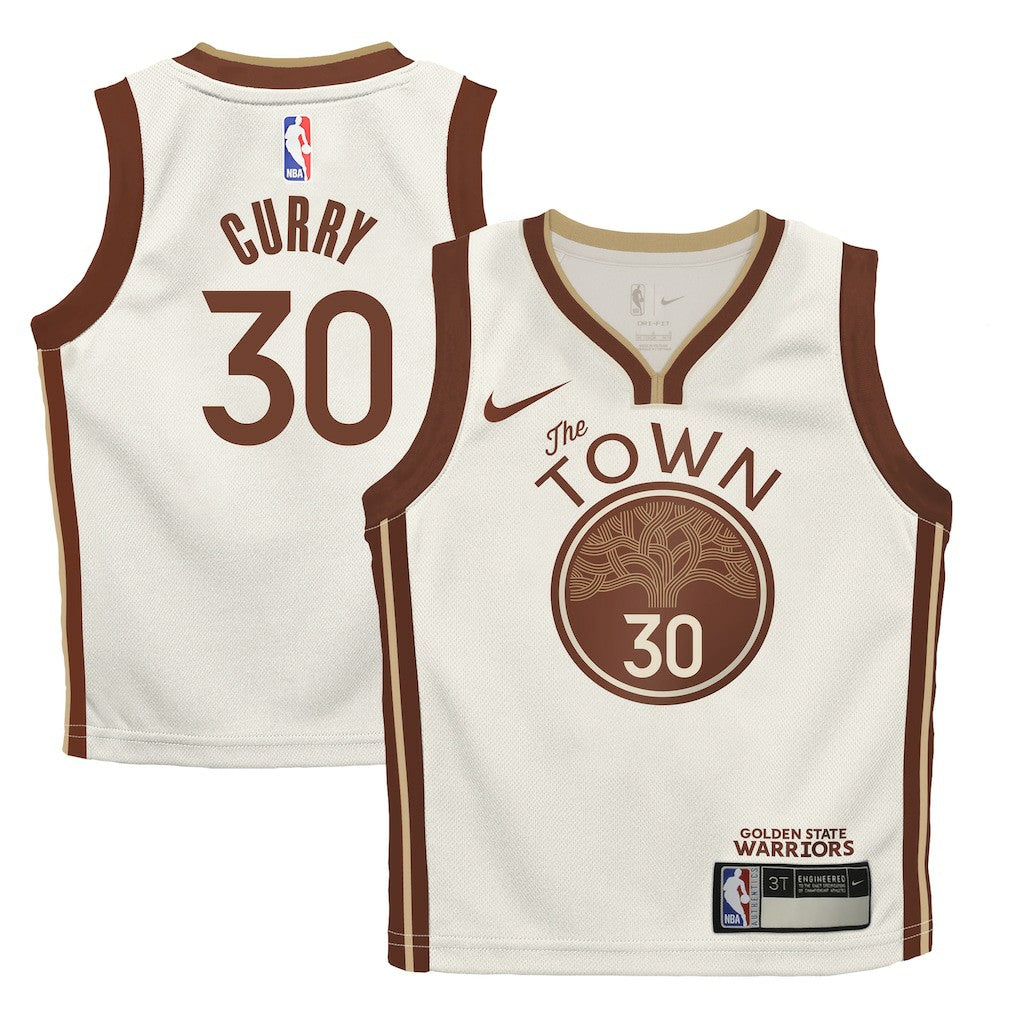 Tan Stephen Curry Golden State Warriors Preschool 2025/26 City Edition Swingman Jersey sale | NBA