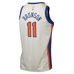 Cream Jalen Brunson New York Knicks Youth 2025/26 City Edition Swingman Jersey | NBA