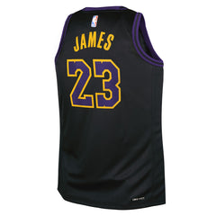 Black LeBron James Los Angeles Lakers Youth 2025/26 City Edition Swingman Jersey | NBA
