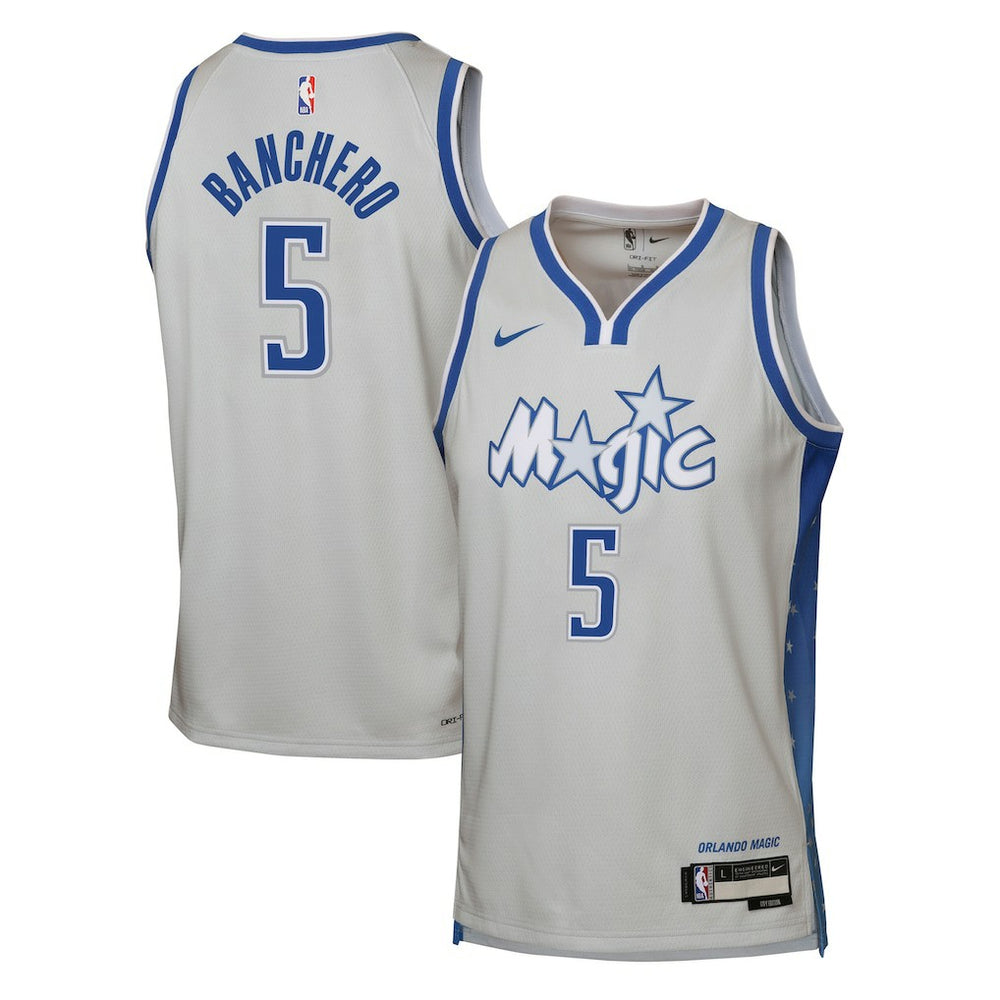 Silver Paolo Banchero Orlando Magic Youth 2025/26 City Edition Swingman Jersey | NBA