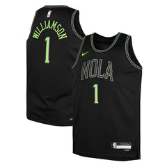 Black Zion Williamson New Orleans Pelicans Youth 2025/26 City Edition Swingman Jersey | NBA