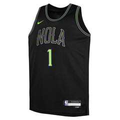 Black Zion Williamson New Orleans Pelicans Youth 2025/26 City Edition Swingman Jersey | NBA