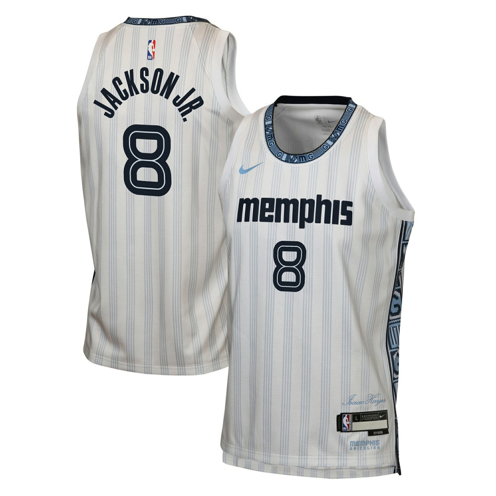 White Jaren Jackson Jr. Memphis Grizzlies Youth 2025/26 City Edition Swingman Jersey | NBA