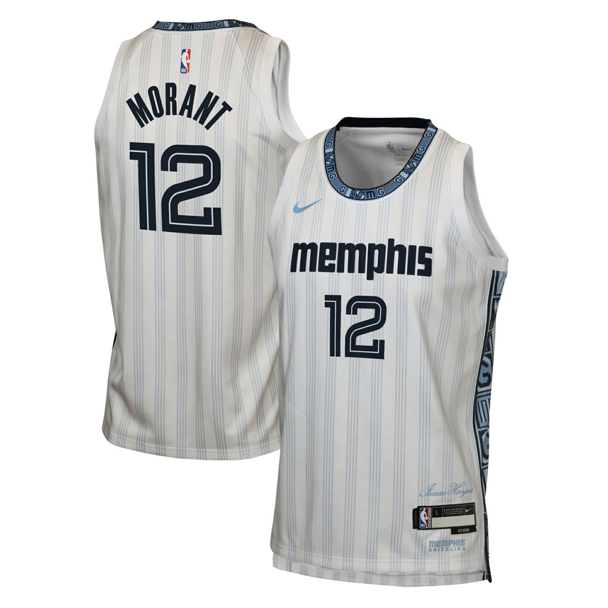 White Ja Morant Memphis Grizzlies Youth 2025/26 City Edition Swingman Jersey | NBA