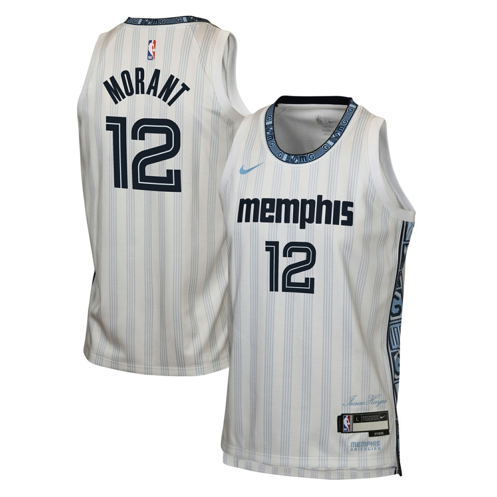 White Ja Morant Memphis Grizzlies Youth 2025/26 City Edition Swingman Jersey | NBA