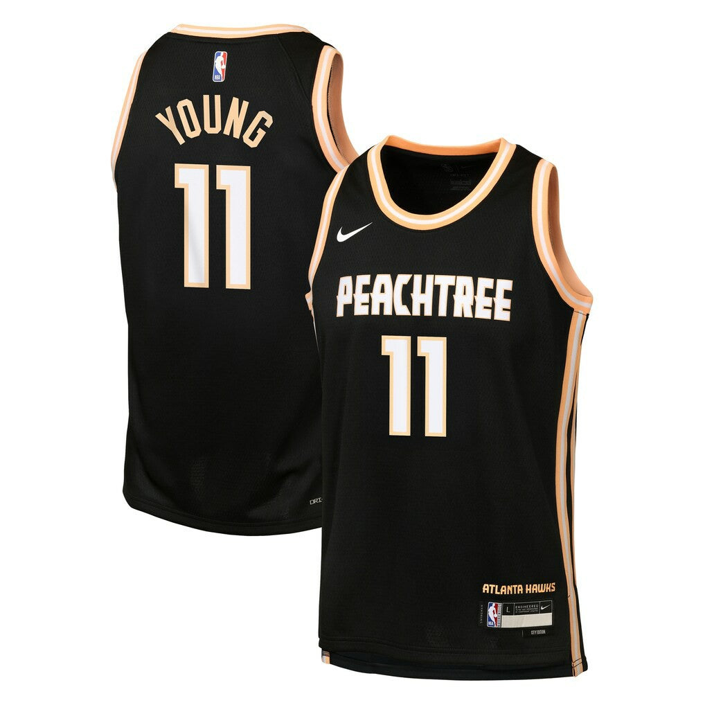 Black Trae Young Atlanta Hawks Youth 2025/26 City Edition Swingman Jersey | NBA