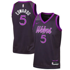 Purple Anthony Edwards Minnesota Timberwolves Youth 2025/26 City Edition Swingman Jersey | NBA