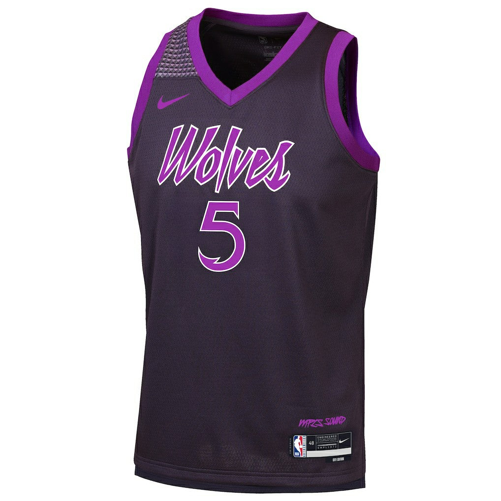 Purple Anthony Edwards Minnesota Timberwolves Youth 2025/26 City Edition Swingman Jersey | NBA