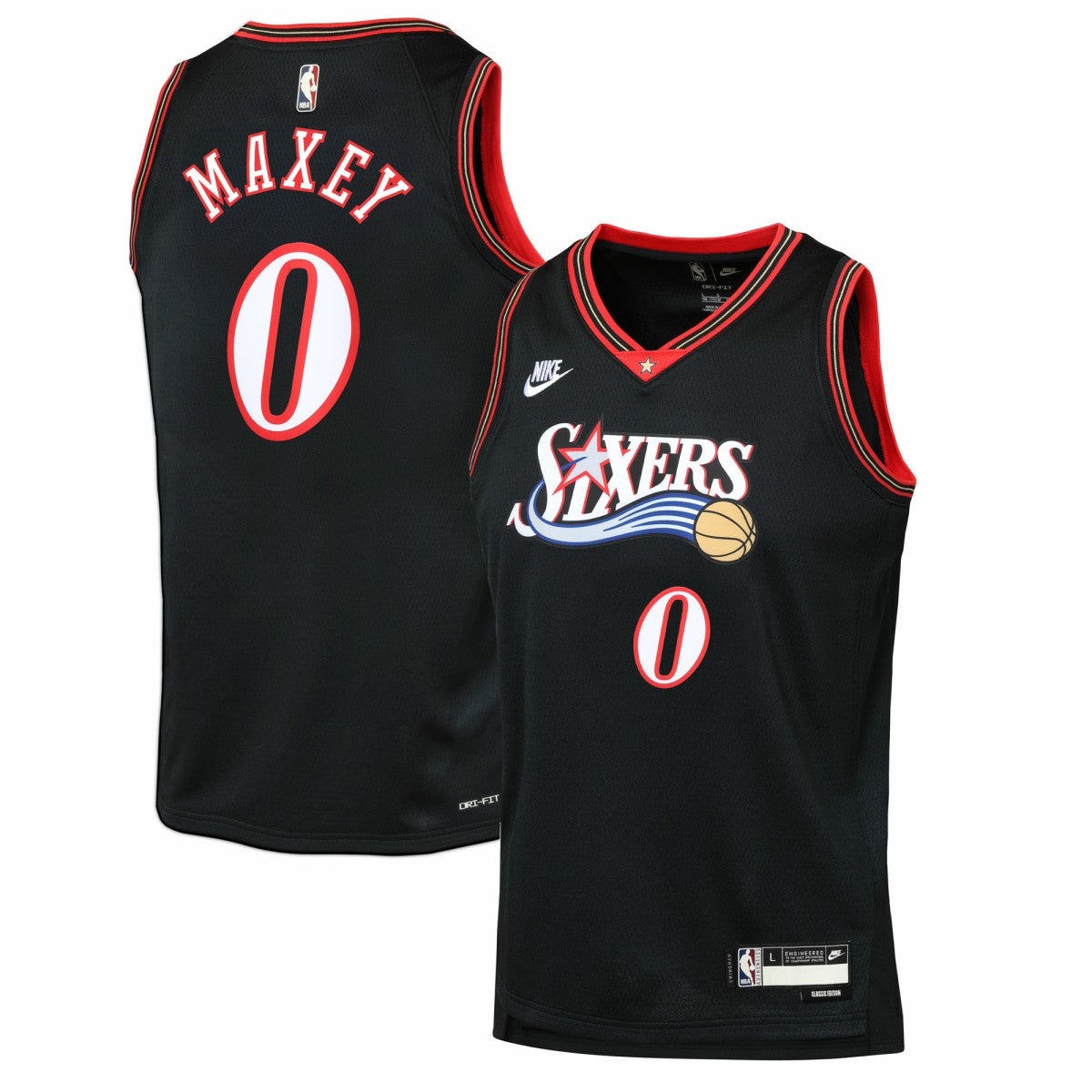 Black Tyrese Maxey Philadelphia 76ers Youth Swingman Jersey | NBA