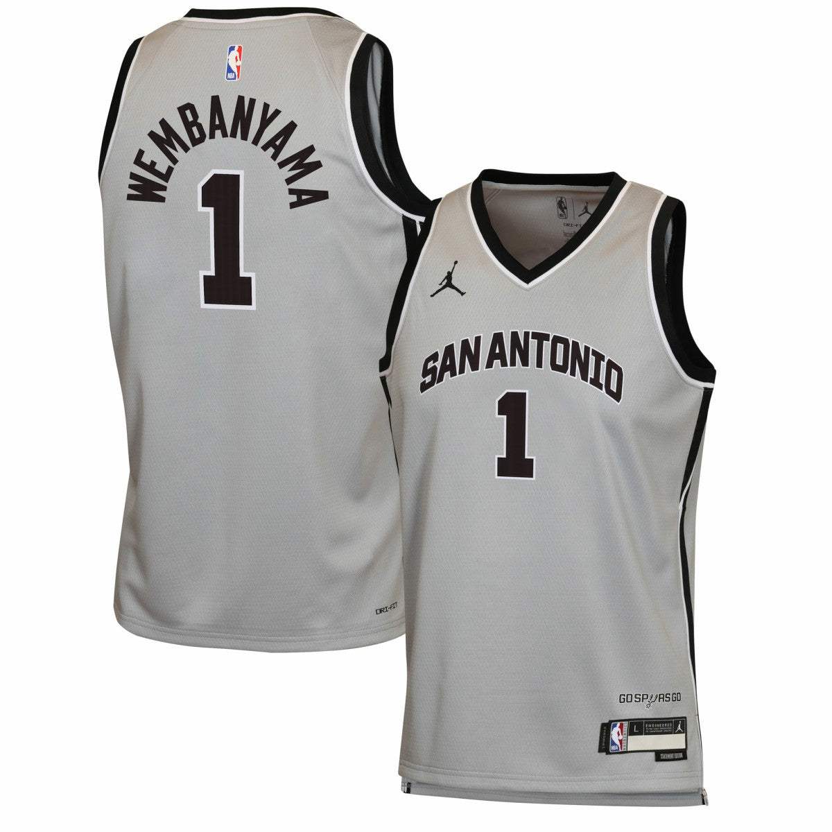 Silver Victor Wembanyama San Antonio Spurs Jordan Brand Youth Swingman Jersey | NBA