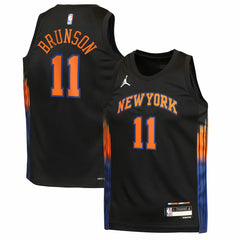 Black Jalen Brunson New York Knicks Jordan Brand Youth Swingman Jersey | NBA