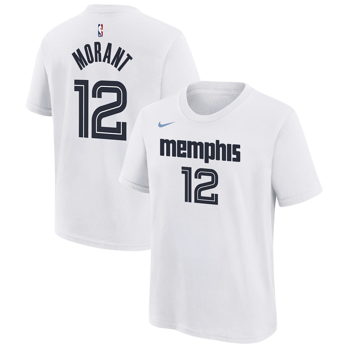 White Ja Morant Memphis Grizzlies Youth 2025/26 City Edition Name & Number T-Shirt | NBA