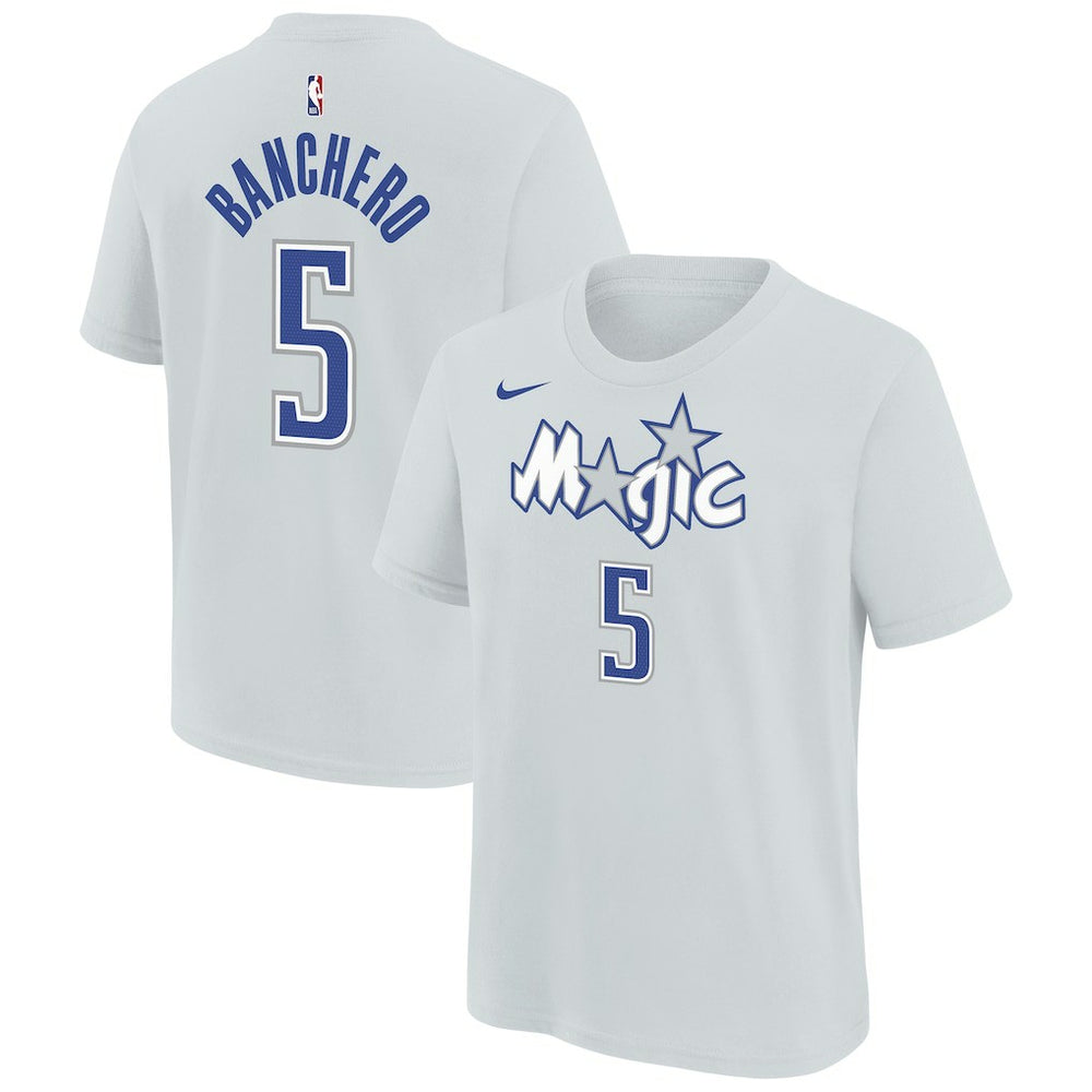 Silver Paolo Banchero Orlando Magic Youth 2025/26 City Edition Name & Number T-Shirt | NBA