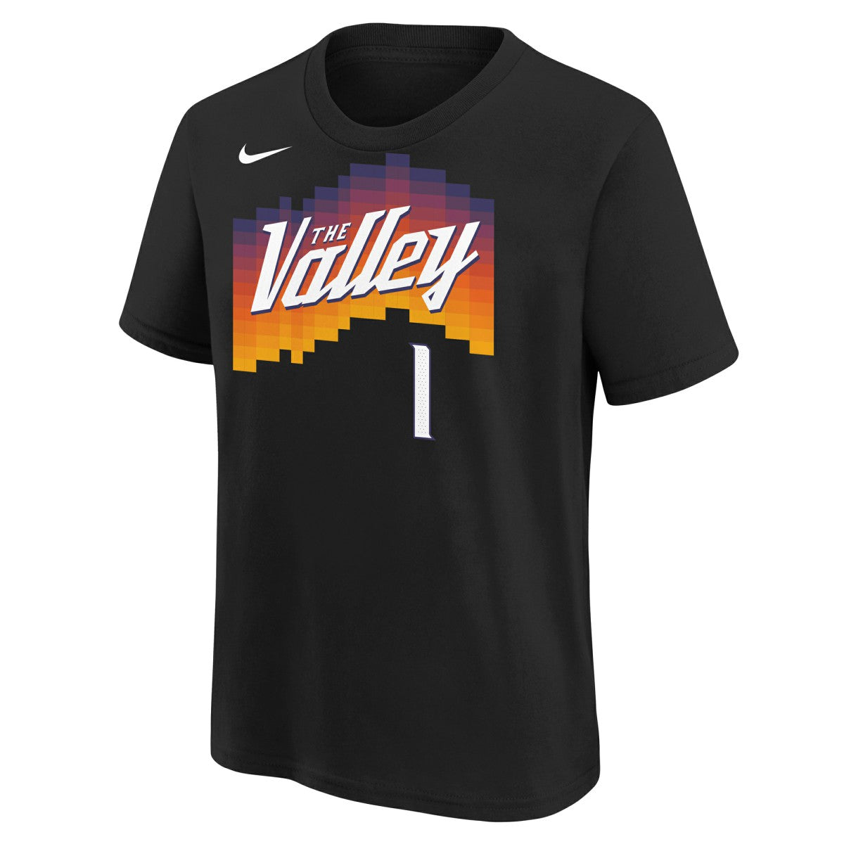 Black Devin Booker Phoenix Suns Youth 2025/26 City Edition Name & Number T-Shirt | NBA